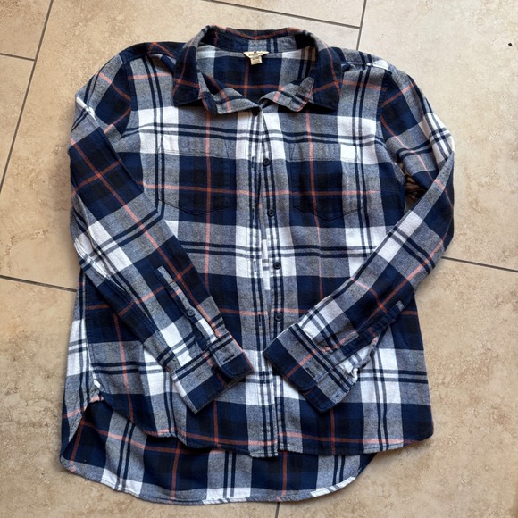 VTG Woolrich Womens Flannel Shirt Plaid Long Sleeve Button Down XL - Picture 1 of 6